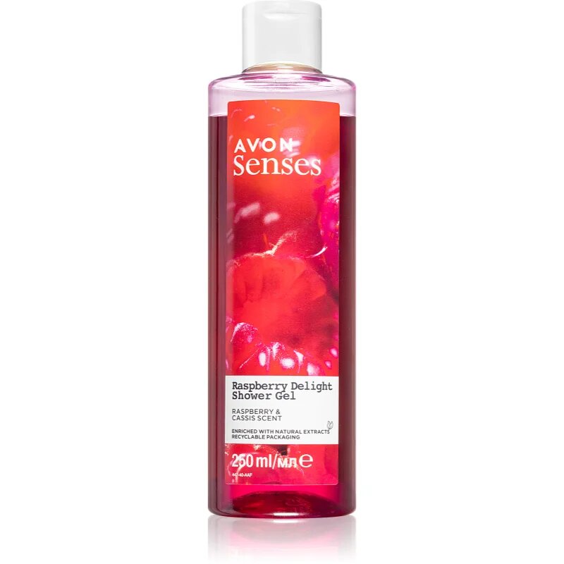 Avon Senses Raspberry Delight negovalni gel za prhanje 250 ml