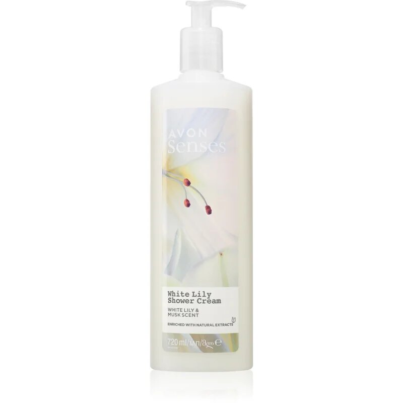 Avon Senses White Lily & Musk spodbujajoča krema za prhanje 720 ml