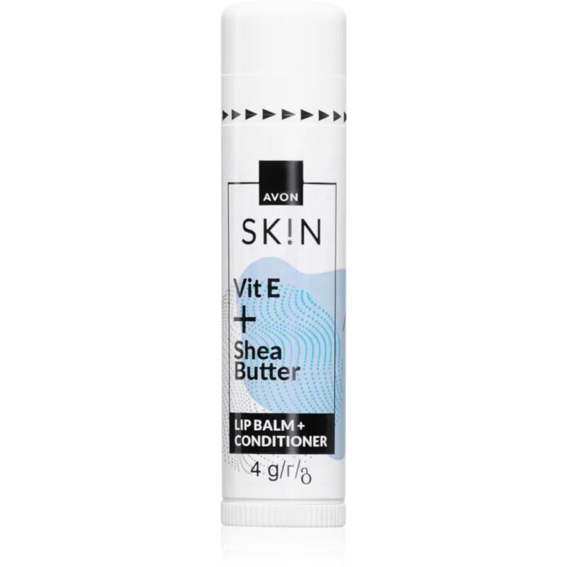 Avon Sk!n Vit E + Shea Butter hranilni balzam za ustnice z karitejevim maslom 4 g