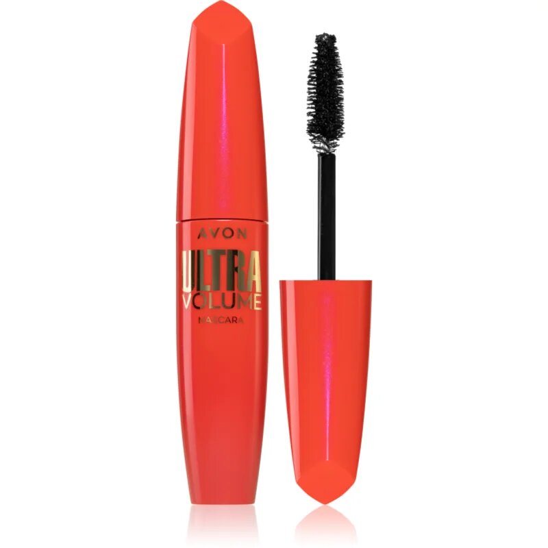 Avon Ultra Volume maskara za volumen in privihanje trepalnic odtenek Blackest Black 10 ml