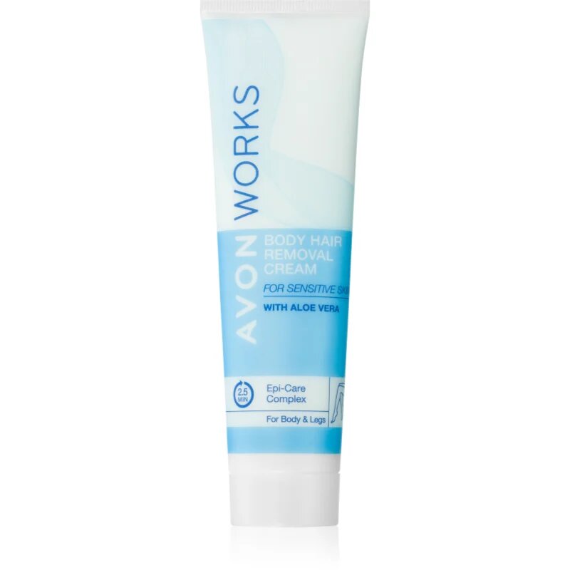 Avon Works Aloe Vera depilacijska krema za občutljivo kožo 100 ml