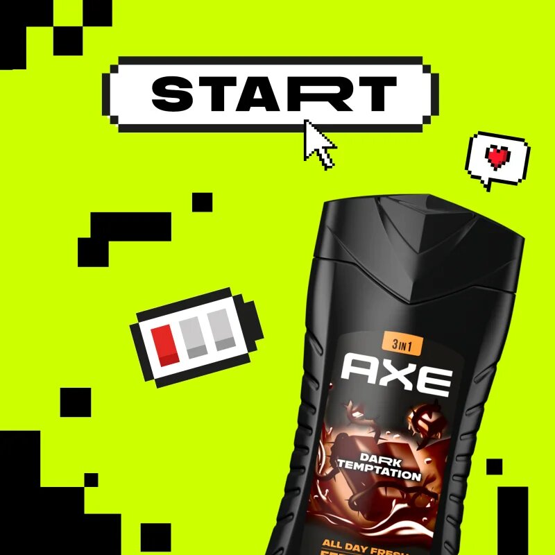 Axe Dark Temptation gel za prhanje za obraz telo in lase 250 ml