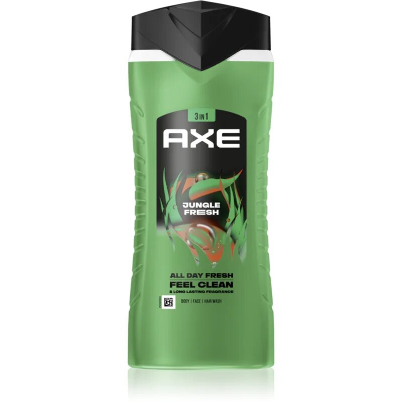 Axe Jungle Fresh gel za prhanje za obraz telo in lase 400 ml
