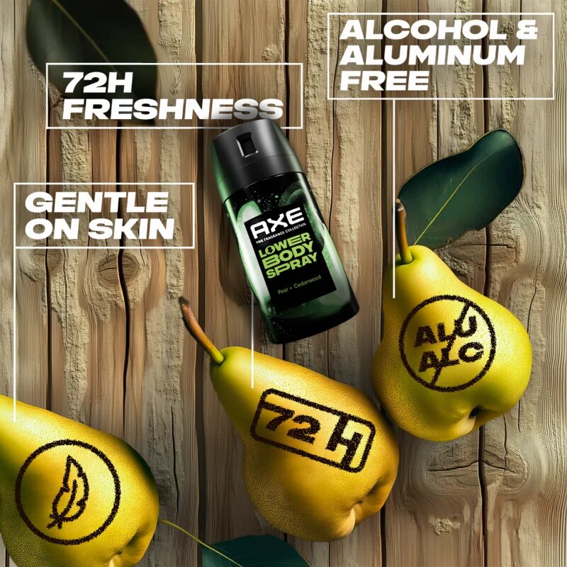 Axe Pear & Cedarwood pršilo za telo za intimne predele 100 ml