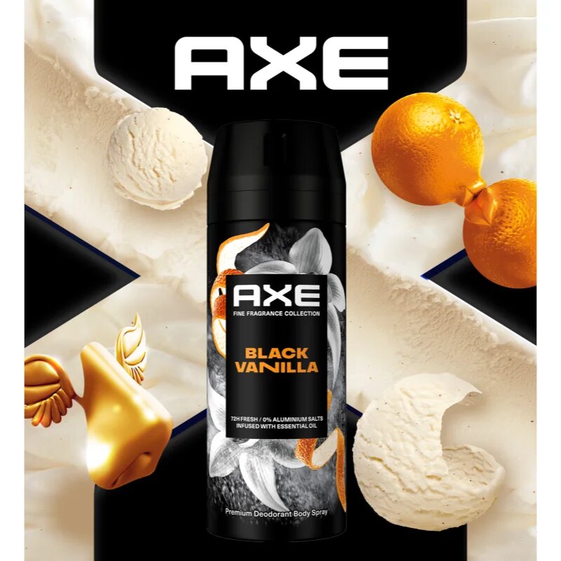 Axe Premium Black Vanilla dezodorant pršilo za moške 150 ml