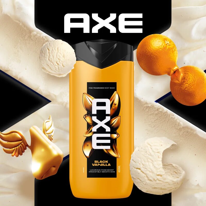 Axe Premium Black Vanilla gel za prhanje za moške 400 ml