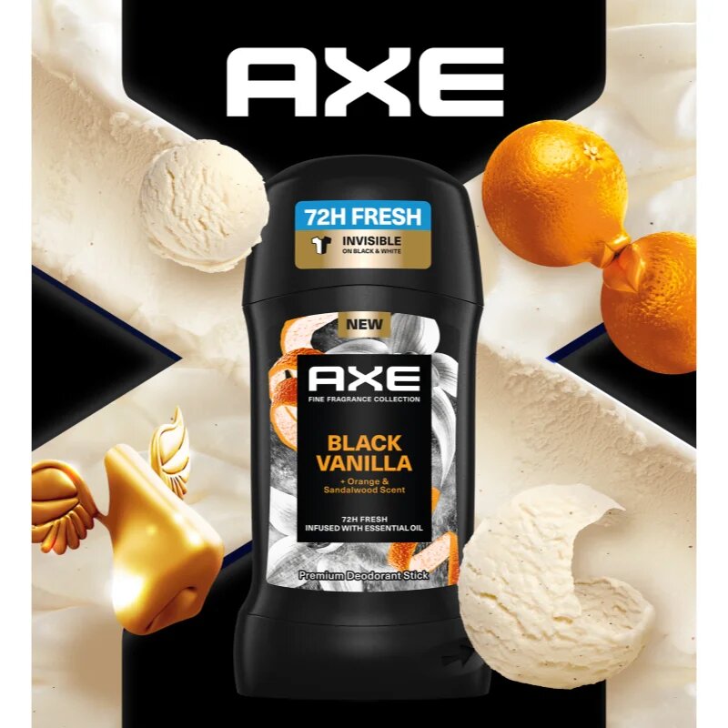 Axe Premium Black Vanilla trdi deodorant za moške 50 ml