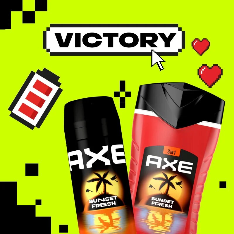 Axe Sunset Fresh gel za prhanje za obraz telo in lase 400 ml