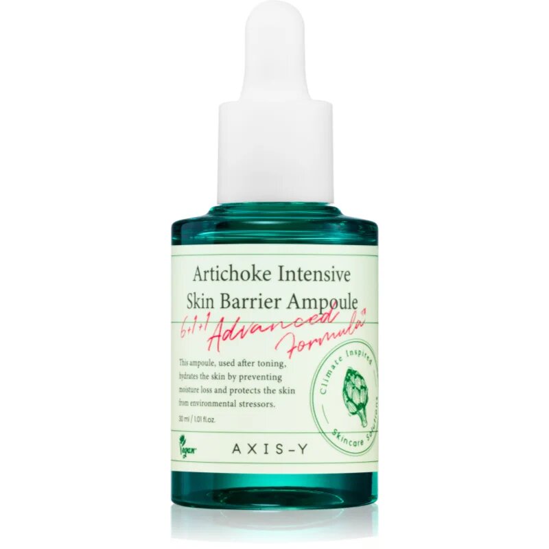 AXIS-Y 6+1+1 Advanced Formula Artichoke Intensive Skin Barrier Ampoule regeneracijski in posvetlitveni serum za pomiritev in okrepitev občutljive kože