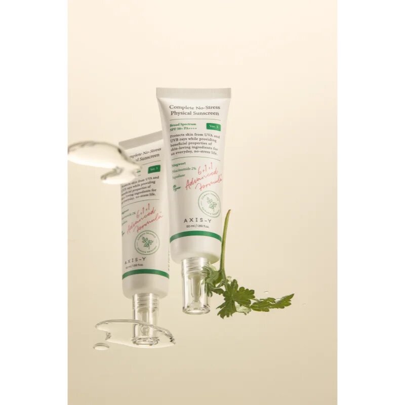 AXIS-Y 6+1+1 Advanced Formula Complete No-Stress Physical Sunscreen lahka zaščitna krema za obraz SPF 50+ 50 ml