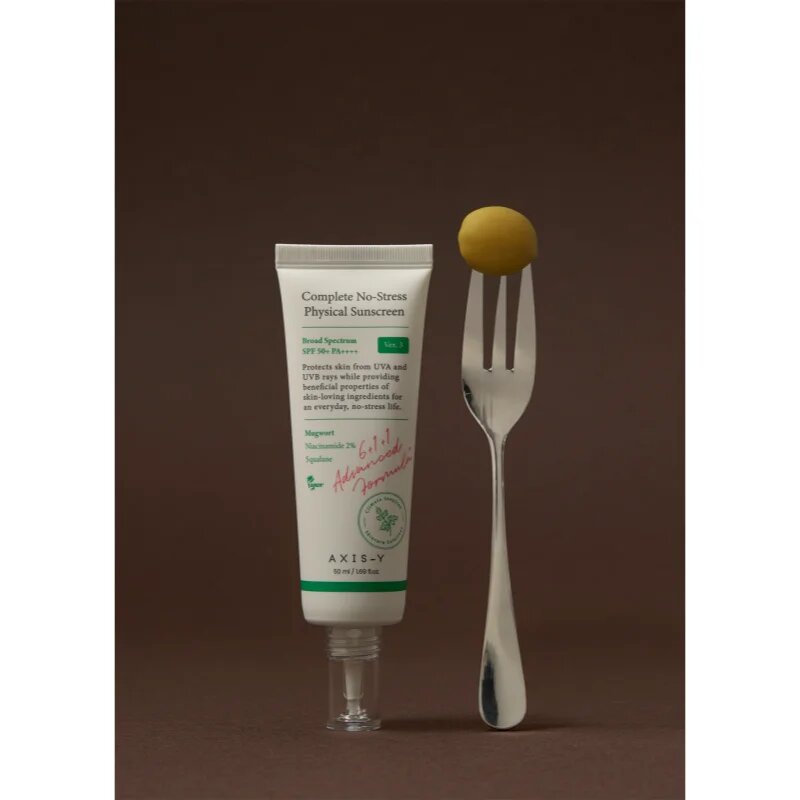 AXIS-Y 6+1+1 Advanced Formula Complete No-Stress Physical Sunscreen lahka zaščitna krema za obraz SPF 50+ 50 ml