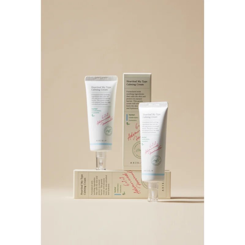 AXIS-Y 6+1+1 Advanced Formula Heartleaf My Type Calming Cream lahka gelasta krema za pomiritev in okrepitev občutljive kože 60 ml