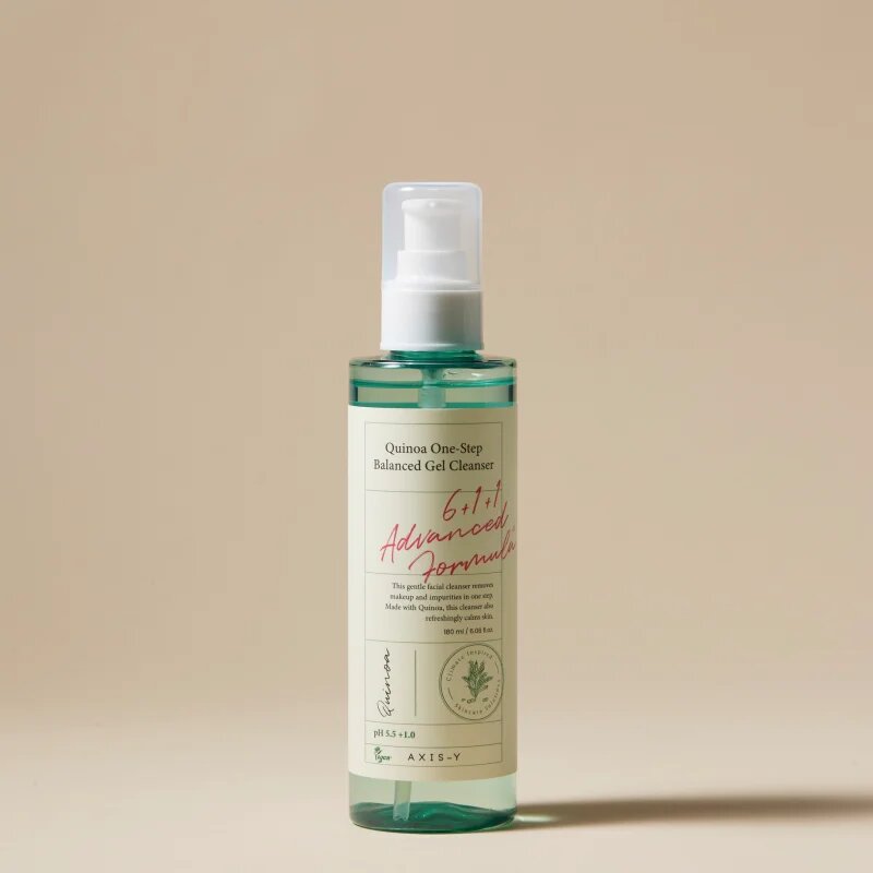 AXIS-Y 6+1+1 Advanced Formula Quinoa One-Step Balanced Gel Cleanser čistilni gel za odstranjevanje ličil za občutljivo kožo 180 ml