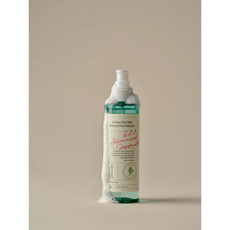AXIS-Y 6+1+1 Advanced Formula Quinoa One-Step Balanced Gel Cleanser čistilni gel za odstranjevanje ličil za občutljivo kožo 180 ml