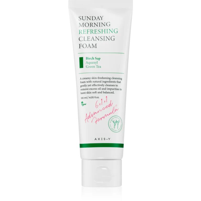 AXIS-Y 6+1+1 Advanced Formula Sunday Morning Refreshing Cleansing Foam globinsko čistilna kremasta pena za občutljivo kožo 120 ml