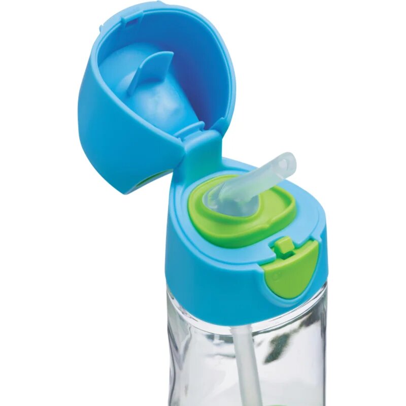B.Box Bottle with Straw steklenička s slamico Blue Green 1 kos