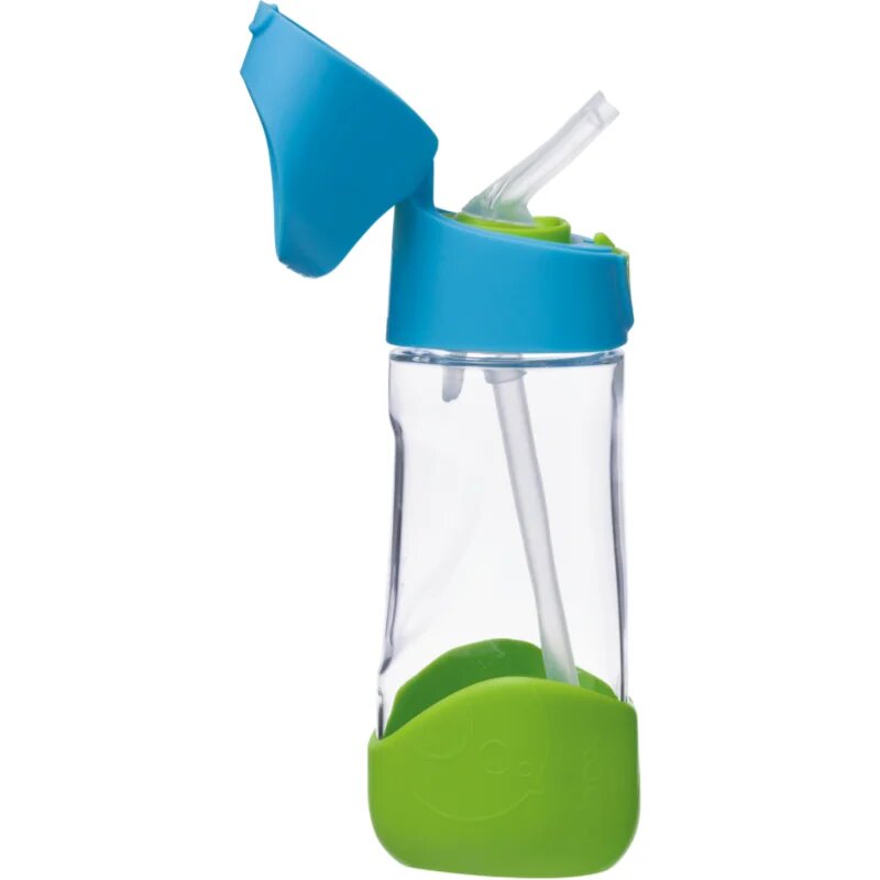 B.Box Bottle with Straw steklenička s slamico Blue Green 1 kos