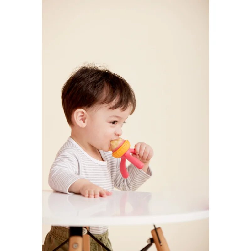 B.Box Feeder Teether duda za hranjenje in grizalo Strawberry 4m+ 1 kos