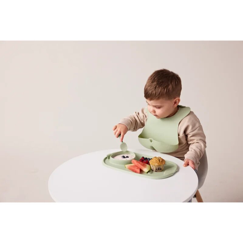 B.Box Silicone Bib slinček Sage 4m+ 1 kos