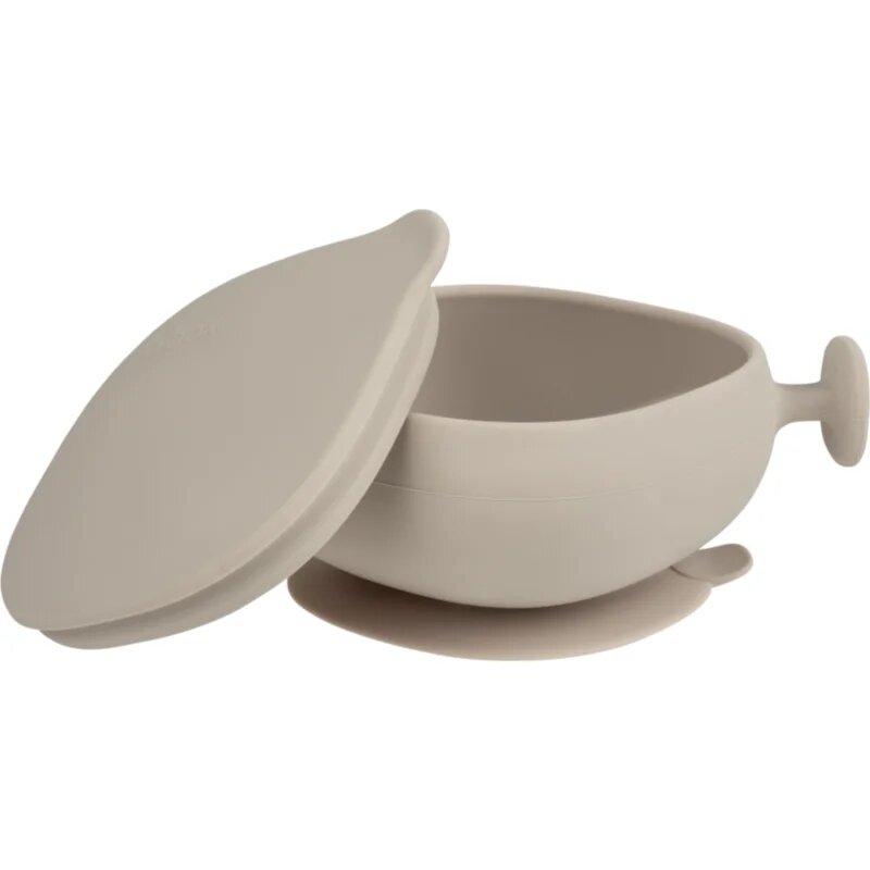 B.Box Silicone Bowl silikonska posoda s pokrovčkom Beige 300 ml