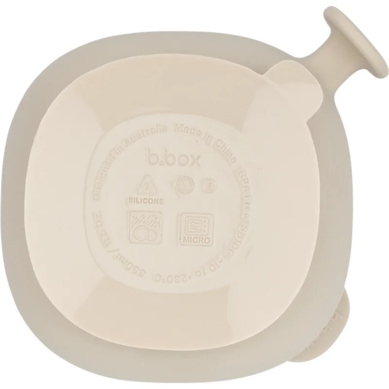 B.Box Silicone Bowl silikonska posoda s pokrovčkom Beige 300 ml