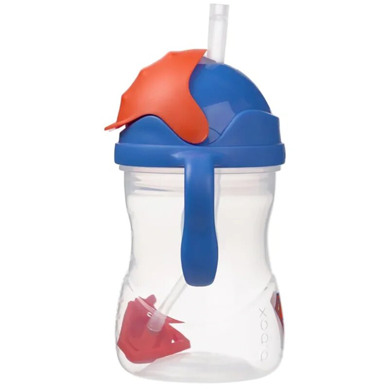 B.Box Superman skodelica s slamico 6m+ 240 ml