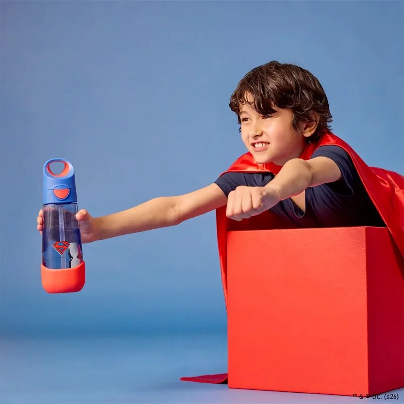 B.Box Superman steklenička s slamico 600 ml