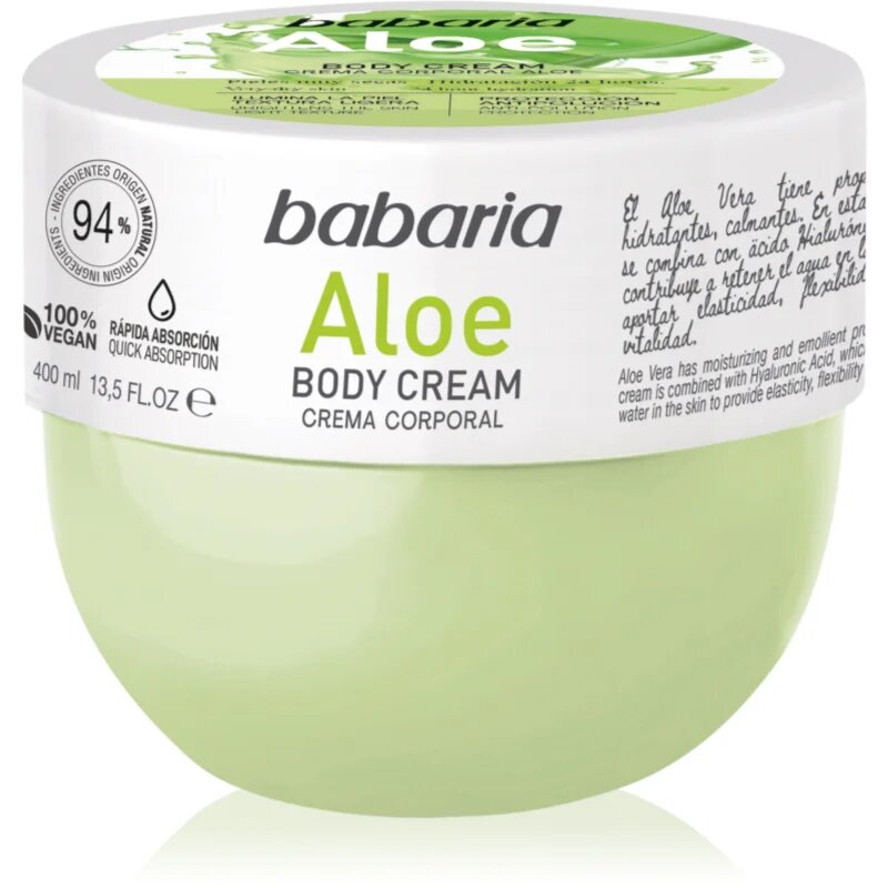 Babaria Aloe Vera vlažilna krema za telo za občutljivo kožo 400 ml