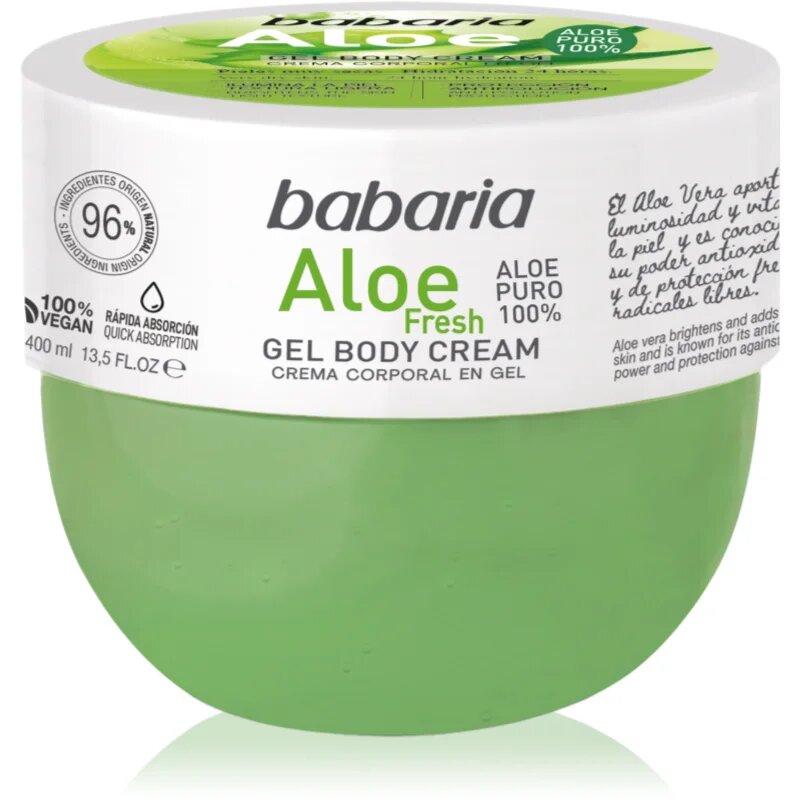 Babaria Aloe Vera vlažilni gel za telo za vse tipe kože 400 ml