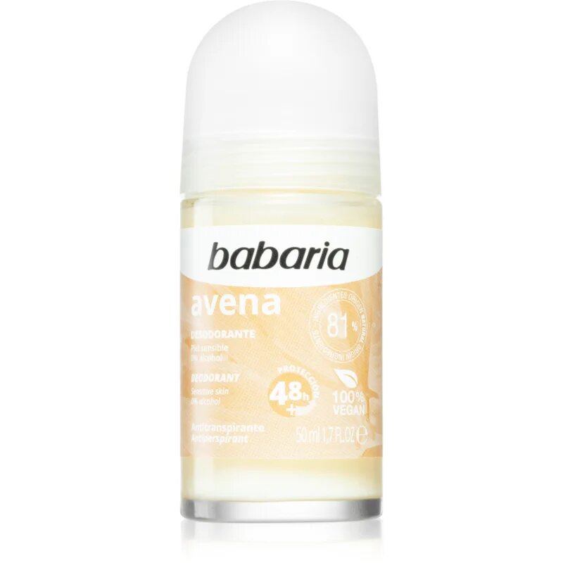 Babaria Deodorant Oat antiperspirant roll-on za občutljivo kožo 50 ml