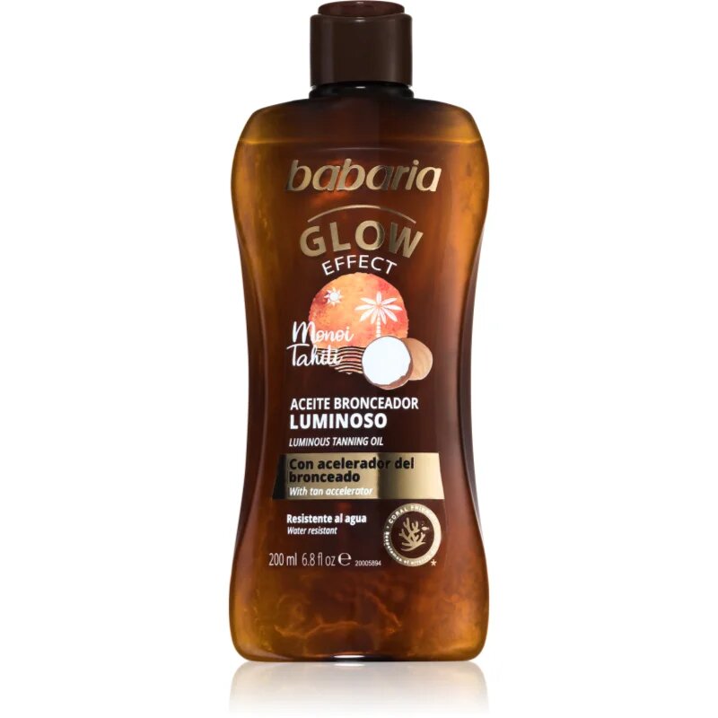 Babaria Glow Effect Monoi Tahiti posvetlitveno olje za sončenje 200 ml