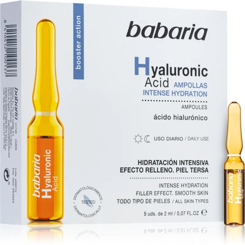 Babaria Hyaluronic Acid ampule s hialuronsko kislino 5x2 ml