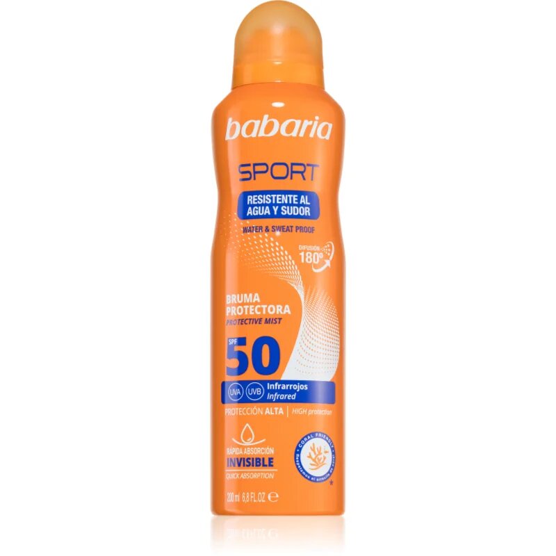 Babaria Sport zaščitno pršilo za sončenje SPF 50 200 ml