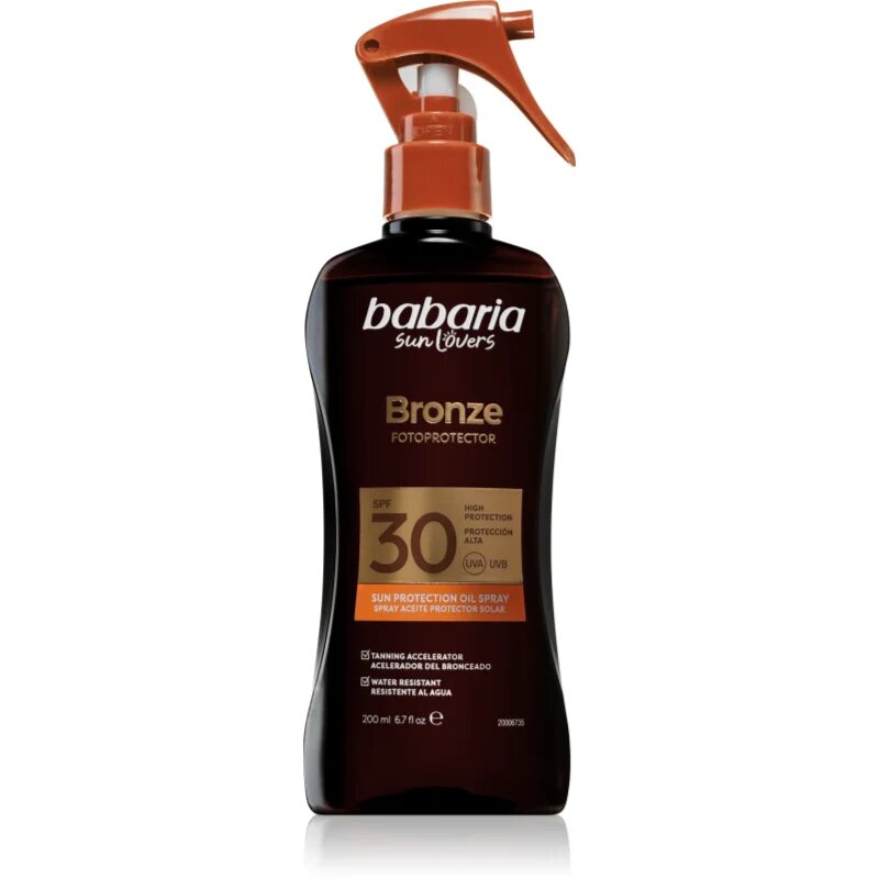 Babaria Sun Bronze Spray Sun Protector Oil zaščitno olje SPF 30 200 ml