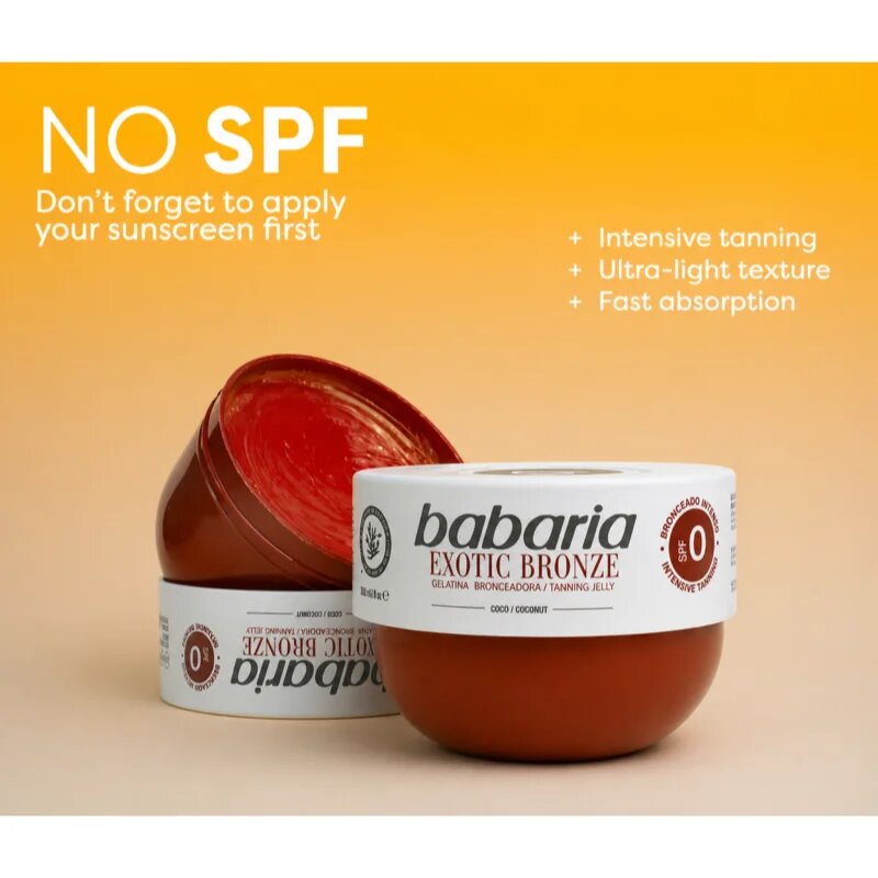 Babaria Tanning Jelly Exotic Bronze gel za telo za intenzivno porjavelost 300 ml