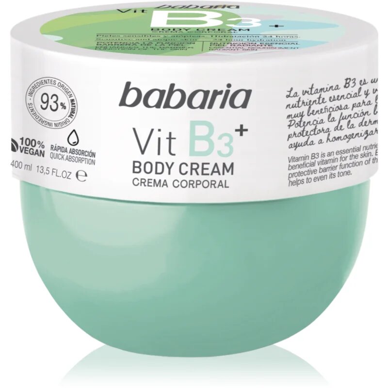 Babaria Vitamin B3 krema za telo za občutljivo kožo 400 ml