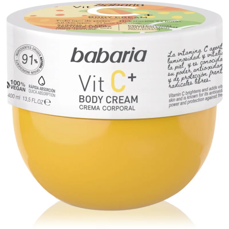 Babaria Vitamin C vlažilna krema za telo za vse tipe kože 400 ml