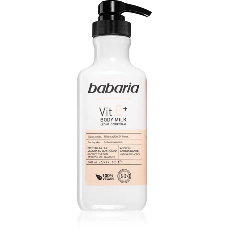Babaria Vitamin E vlažilni losjon za telo za suho kožo 500 ml