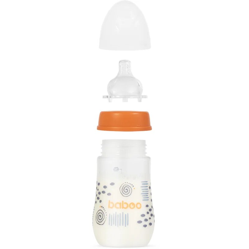 Baboo Anti-colic Feeding Bottle antikolična steklenička Blue Haze 3 m+ 1 kos