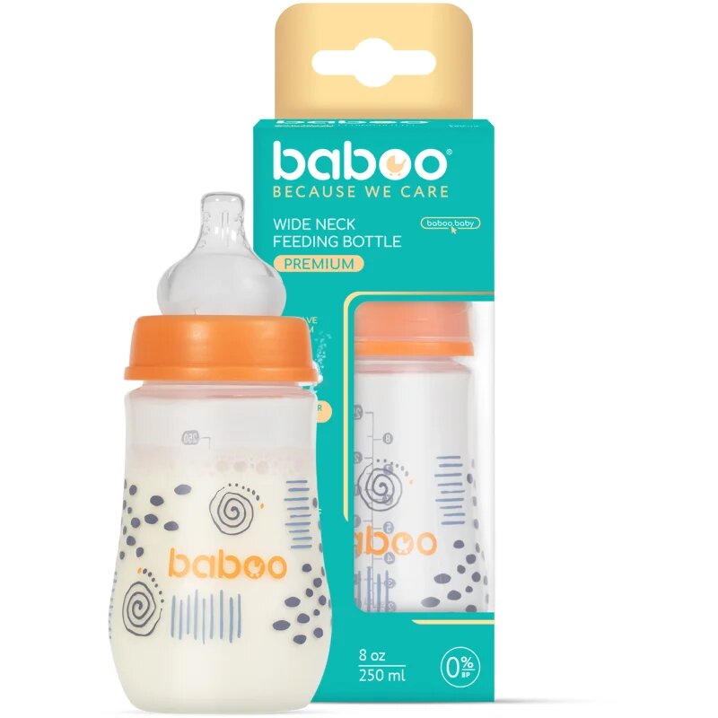 Baboo Anti-colic Feeding Bottle antikolična steklenička Blue Haze 3 m+ 1 kos