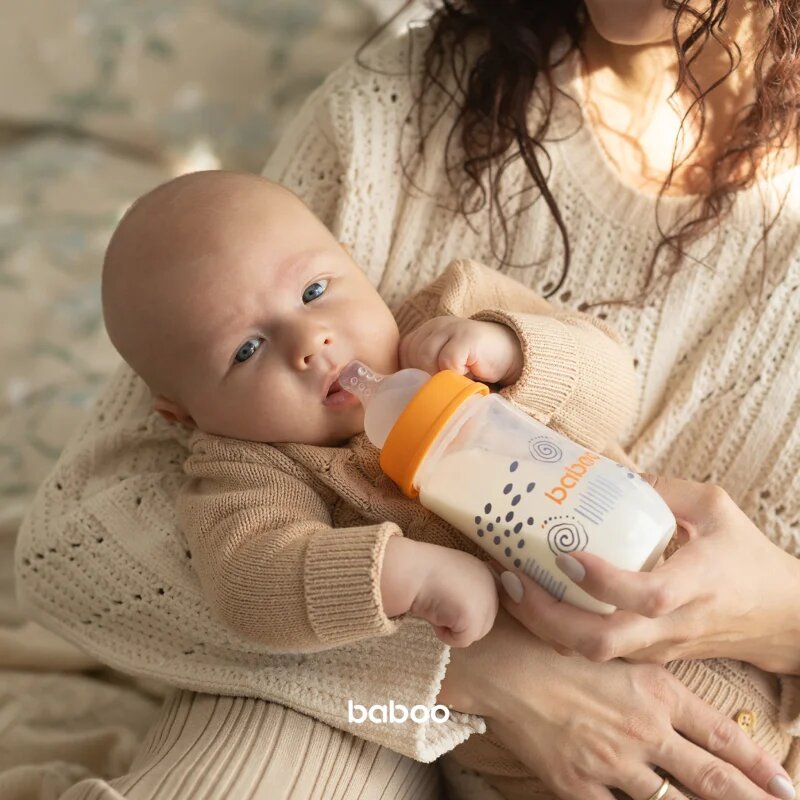 Baboo Anti-colic Feeding Bottle antikolična steklenička Blue Haze 3 m+ 1 kos