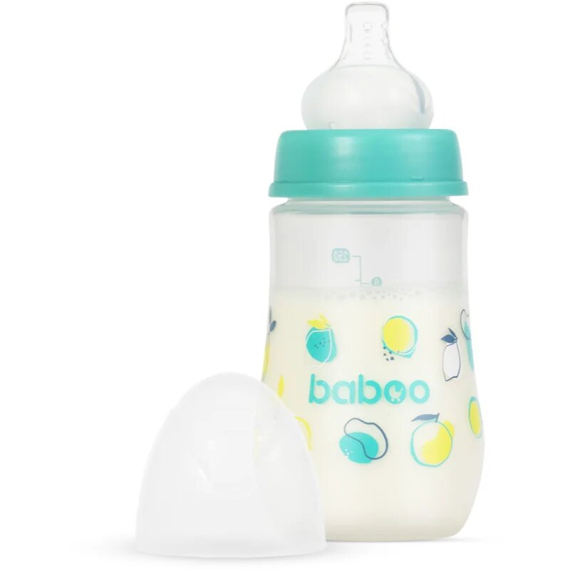 Baboo Anti-colic Feeding Bottle antikolična steklenička Lagoon Fiesta 3 m+ 1 kos
