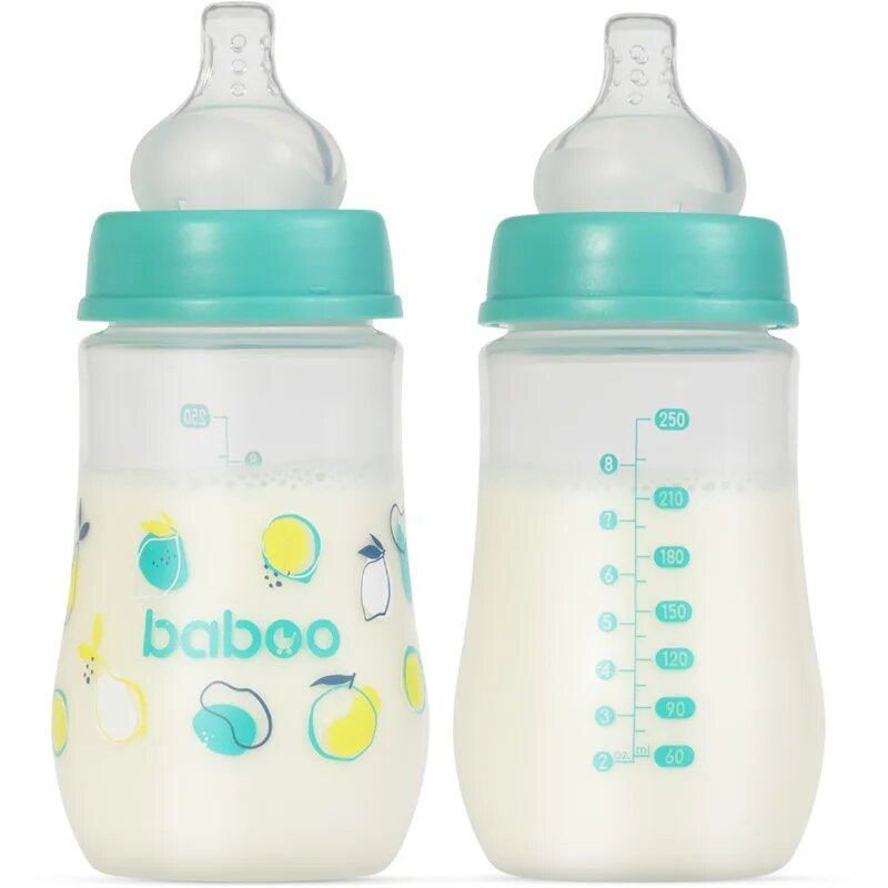Baboo Anti-colic Feeding Bottle antikolična steklenička Lagoon Fiesta 3 m+ 1 kos
