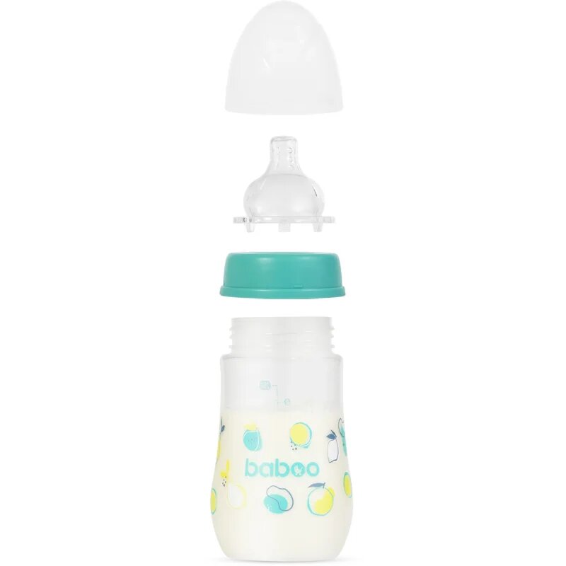 Baboo Anti-colic Feeding Bottle antikolična steklenička Lagoon Fiesta 3 m+ 1 kos