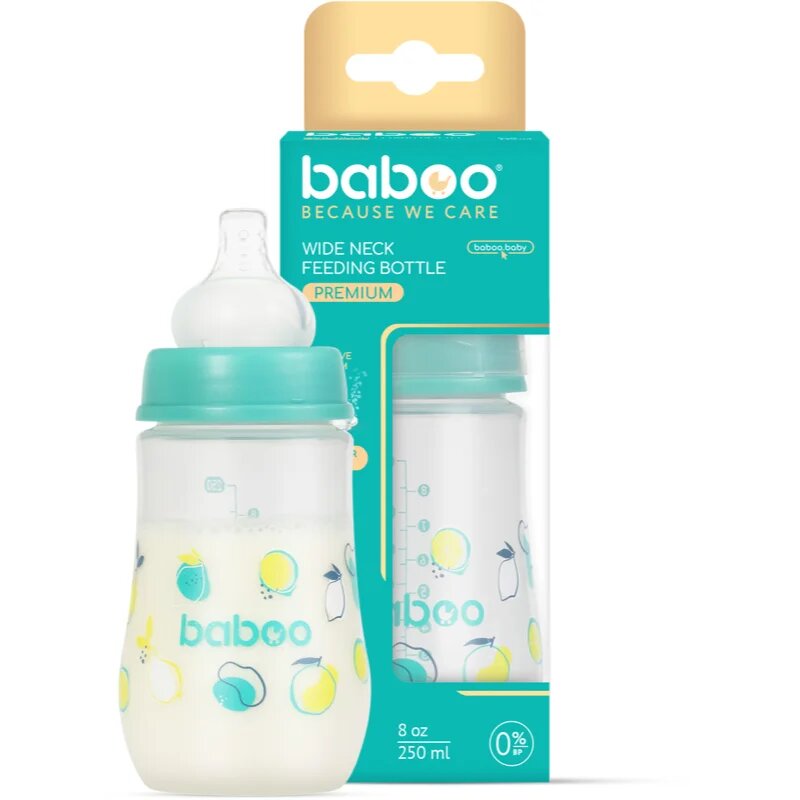 Baboo Anti-colic Feeding Bottle antikolična steklenička Lagoon Fiesta 3 m+ 1 kos