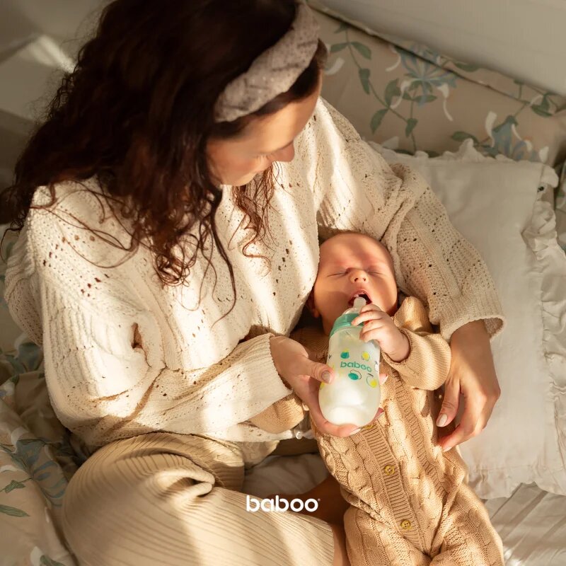 Baboo Anti-colic Feeding Bottle antikolična steklenička Lagoon Fiesta 3 m+ 1 kos