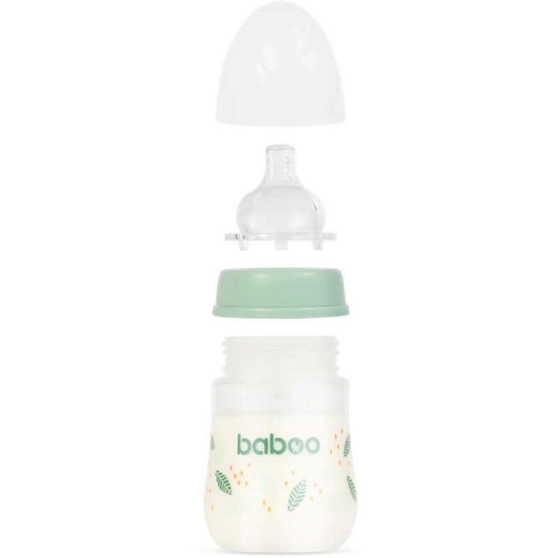 Baboo Anti-colic Feeding Bottle antikolična steklenička za otroke od rojstva Peachy Keen 0 m+ 1 kos