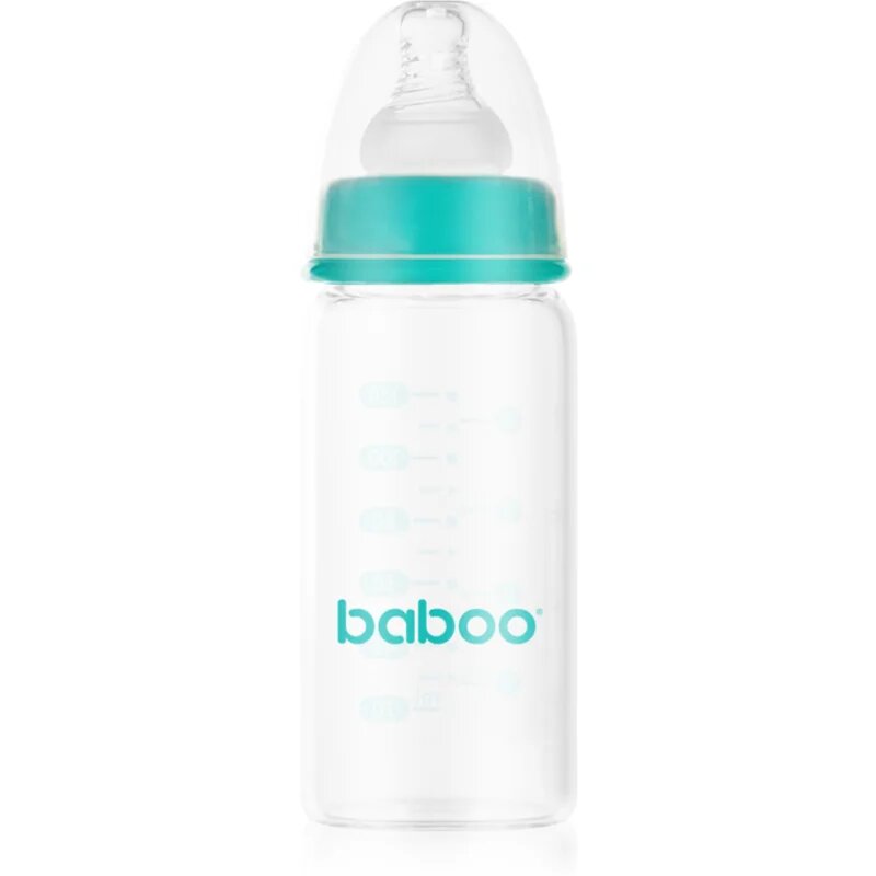 Baboo Anti-Colic Glass Bottle steklenička z ventilom proti kolikam 0m+ 120 ml