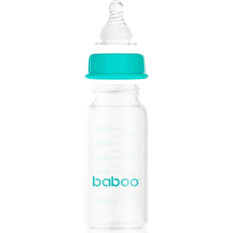 Baboo Anti-Colic Glass Bottle steklenička z ventilom proti kolikam 0m+ 120 ml