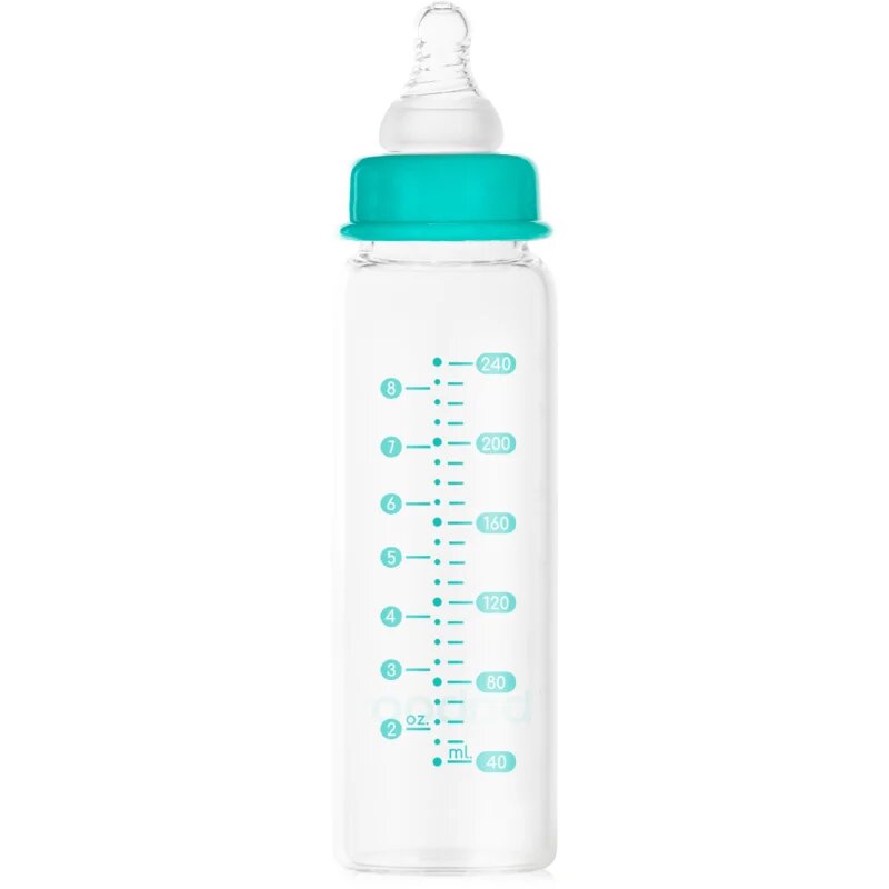 Baboo Anti-Colic Glass Bottle steklenička z ventilom proti kolikam 3m+ 240 ml